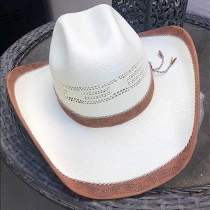 Leather rim Cowboy hat